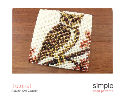 Autumn Owl Coaster Beading Pattern