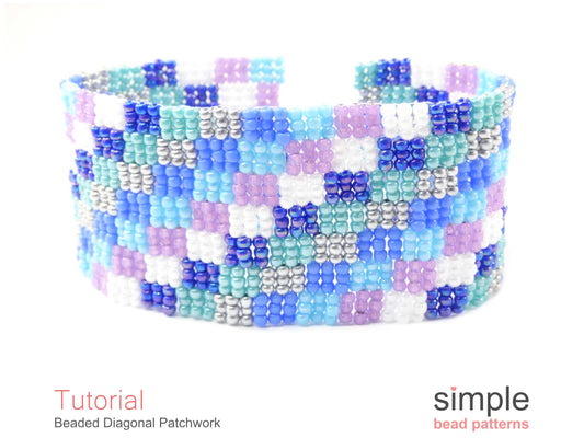 Beaded Diagonal Patchwork Beading Pattern
