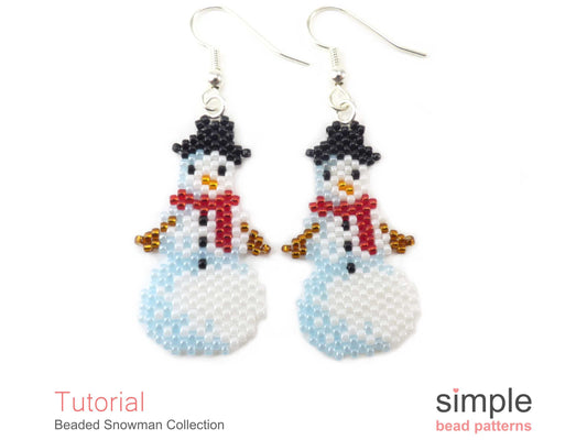 Beaded Snowman Earrings, Necklace, & Ornament Tutorial