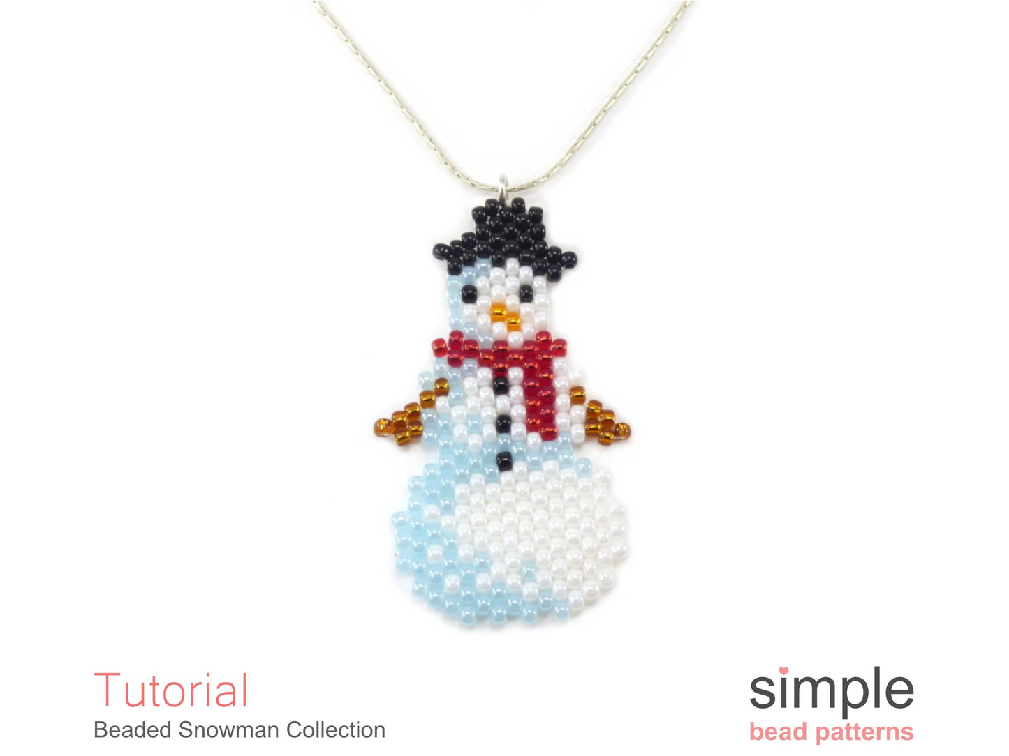 Beaded Snowman Earrings, Necklace, & Ornament Tutorial