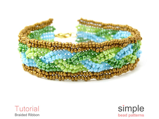Braided Ribbon Bracelet Beading Pattern