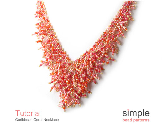 Caribbean Coral Fringe Necklace Beading Pattern