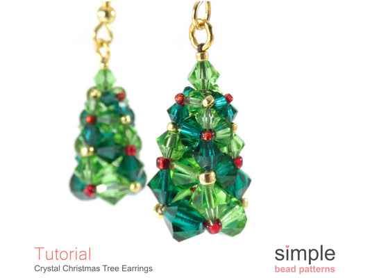 Crystal Christmas Tree Earrings Beading Pattern
