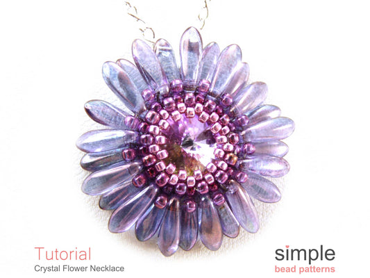 Crystal Flower Necklace Beading Pattern