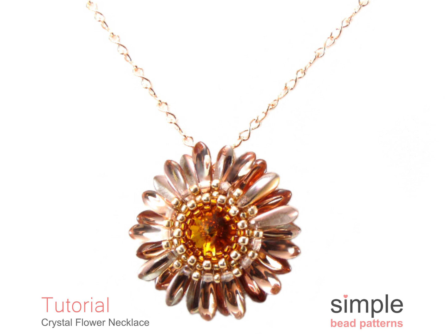 Crystal Flower Necklace Beading Pattern