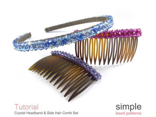 Crystal Headband & Side Hair Comb Beading Pattern