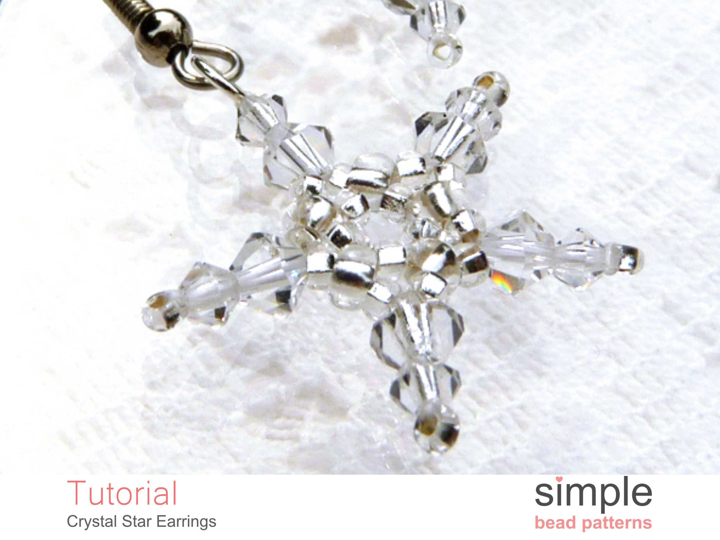 Crystal Star Earrings Beading Pattern