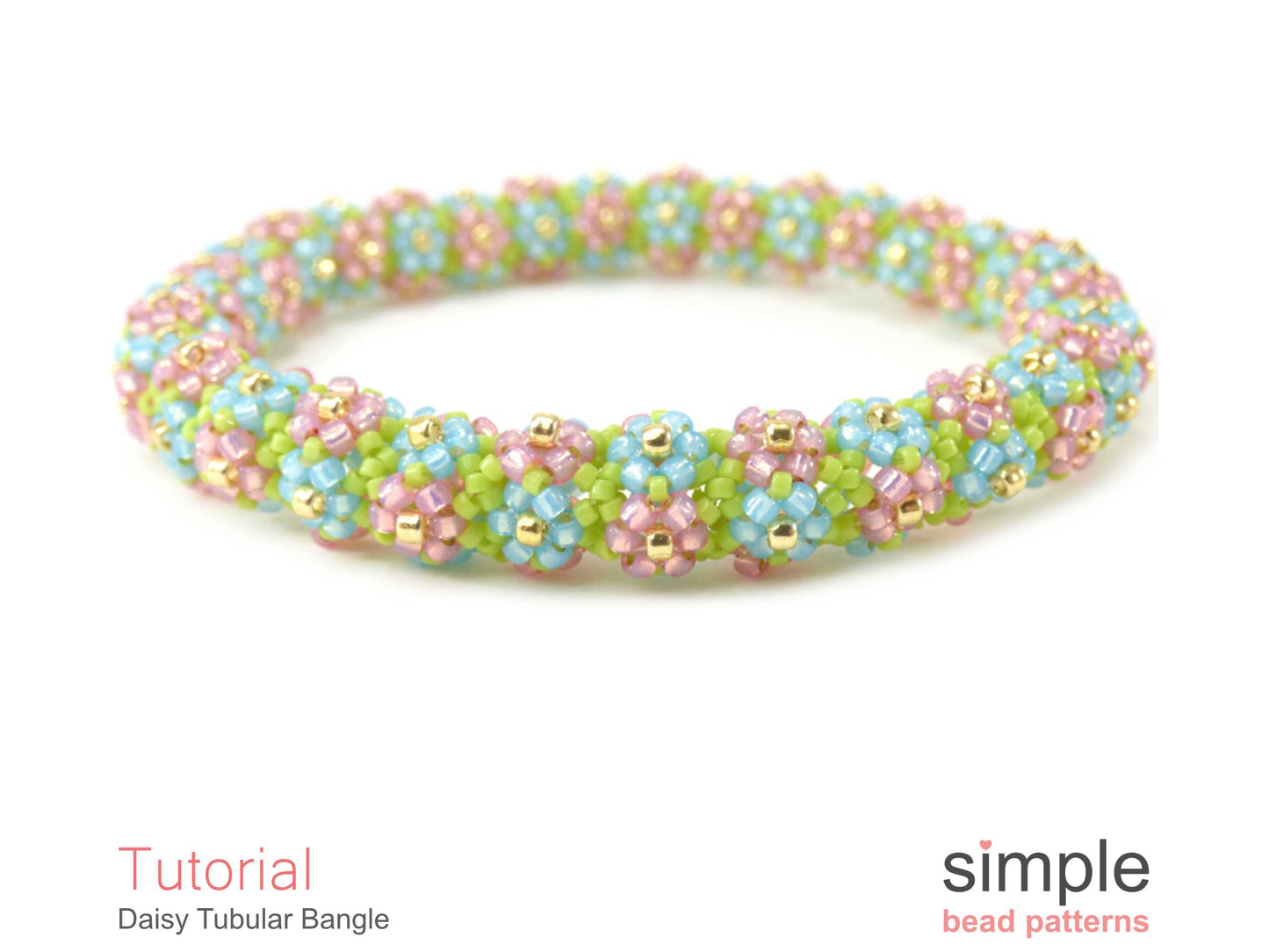 Daisy Tubular Bangle Bracelet Beading Pattern