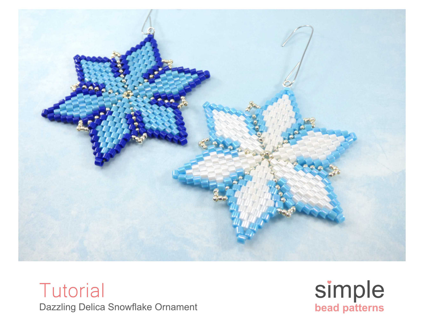 Dazzling Delica Snowflake Ornament Beading Pattern