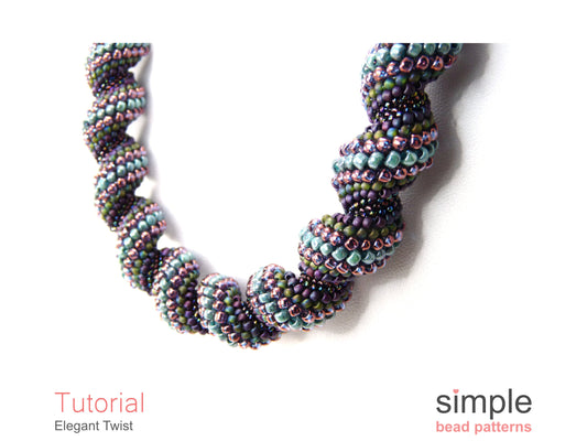 Elegant Twist Bracelet & Necklace Beading Pattern