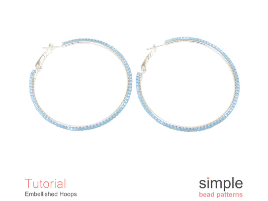 Embellished Hoop Earrings Beading Pattern