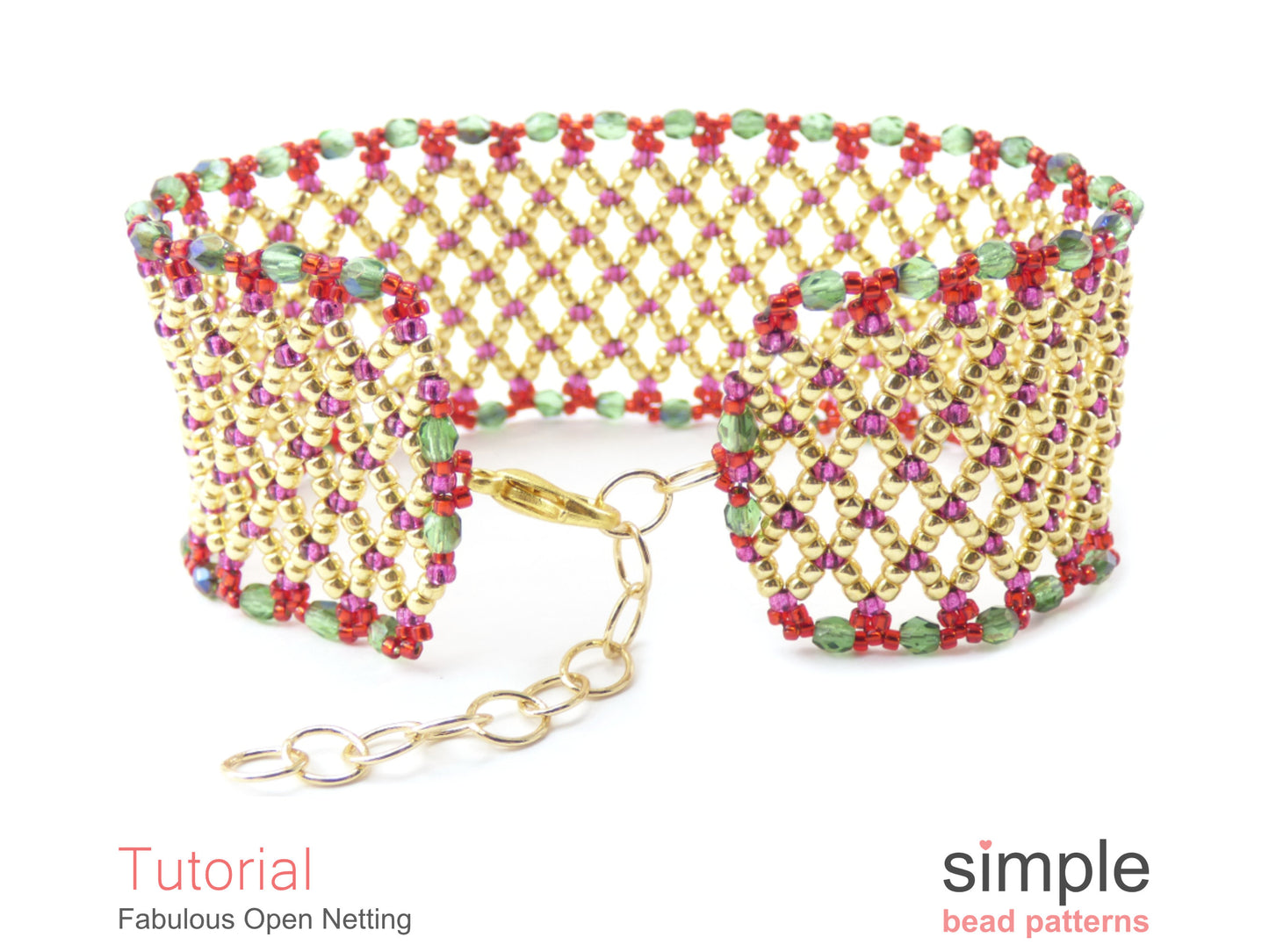 Fabulous Open Netting Bracelet Beading Pattern
