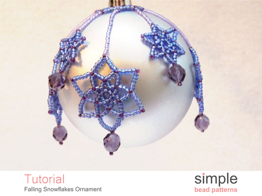 Falling Snowflakes Ornament Beading Pattern