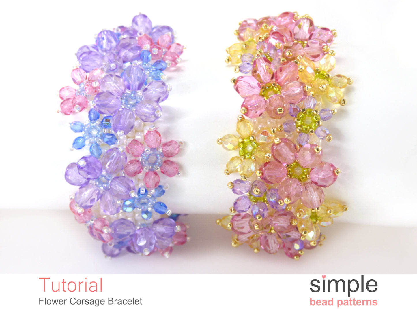 Flower Corsage Bracelet Beading Pattern