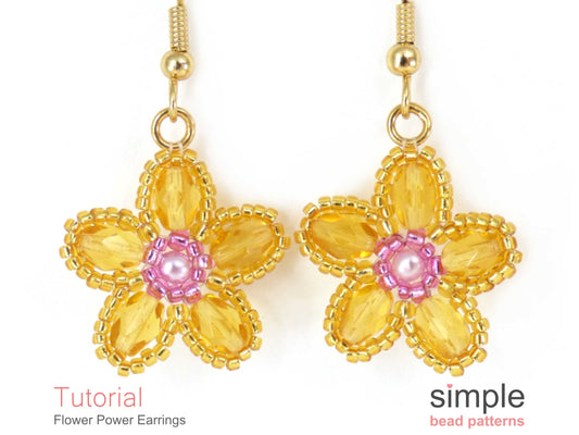 Flower Power Earrings Beading Pattern