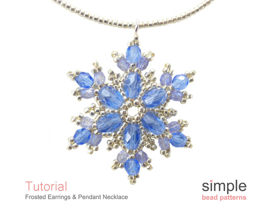 Frosted Snowflake Earrings & Necklace Pattern