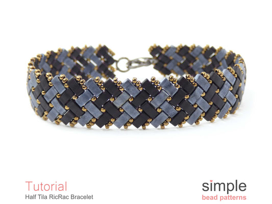 Half Tila RicRac Bracelet Beading Pattern
