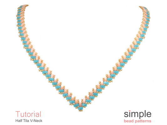 Half Tila V-Neck Beading Pattern