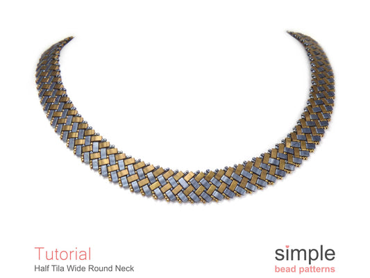 Half Tila Wide Round Necklace Tutorial