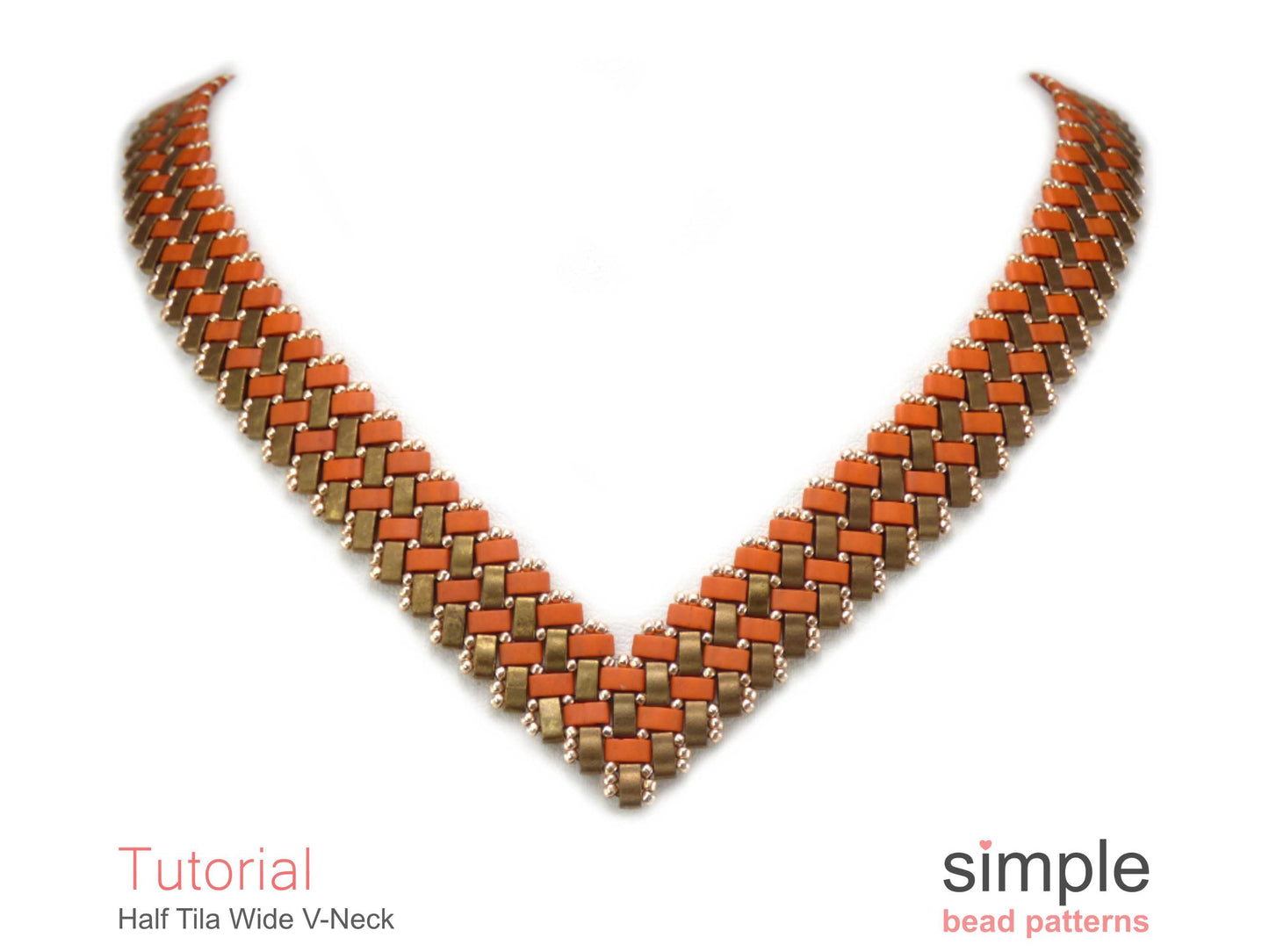 Half Tila Wide V-Necklace Tutorial