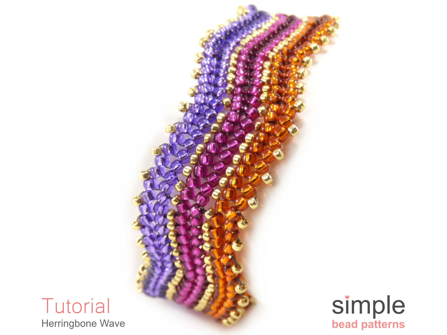 Herringbone Wave Bracelet Beading Pattern