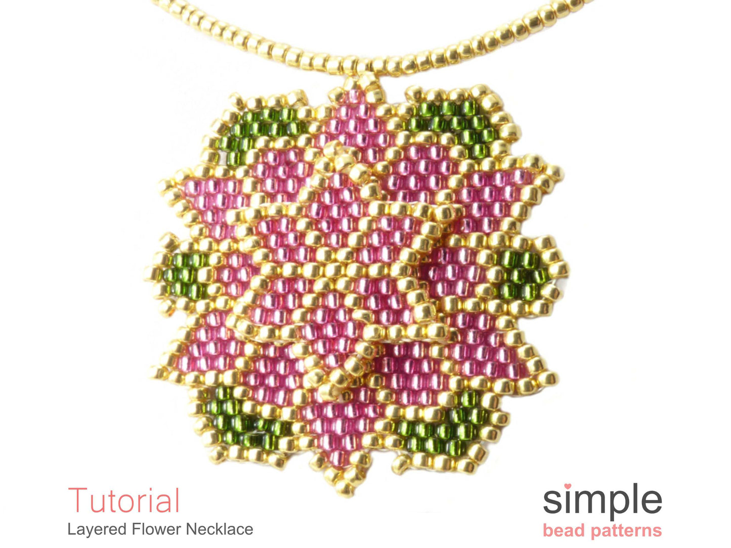 Layered Flower Necklace Beading Pattern