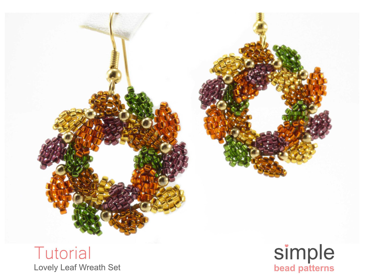 Lovely Leaf Wreath Earrings & Necklace Beading Pattern