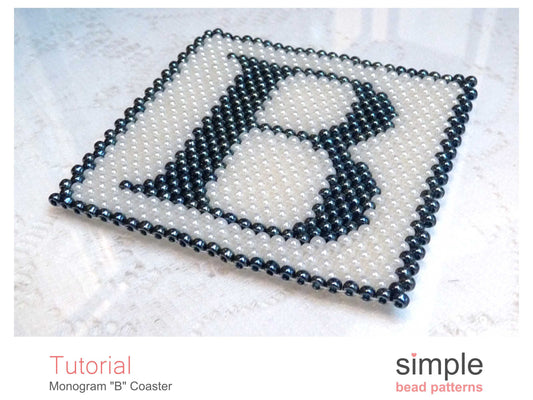 Monogram B Coaster Beading Pattern