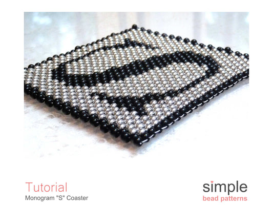 Monogram S Coaster Beading Pattern