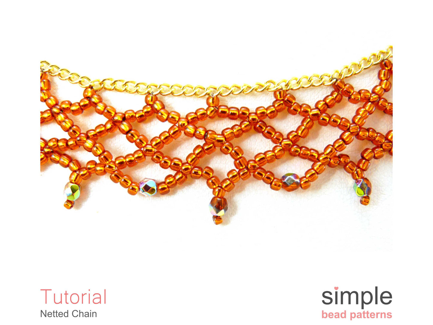 Netted Chain Necklace Beading Pattern