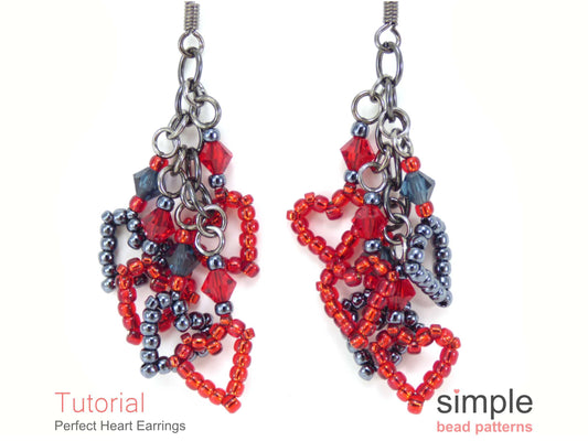 Perfect Heart Earrings Beading Pattern