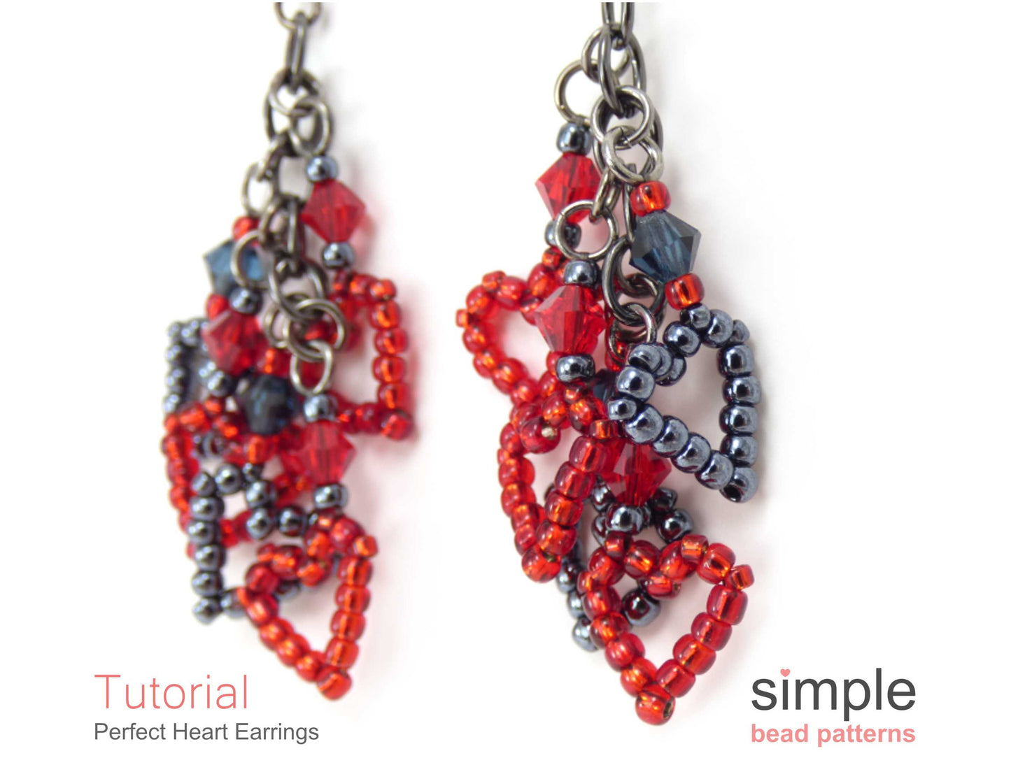 Perfect Heart Earrings Beading Pattern