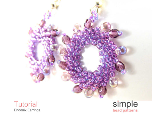 Phoenix Earrings Beading Pattern