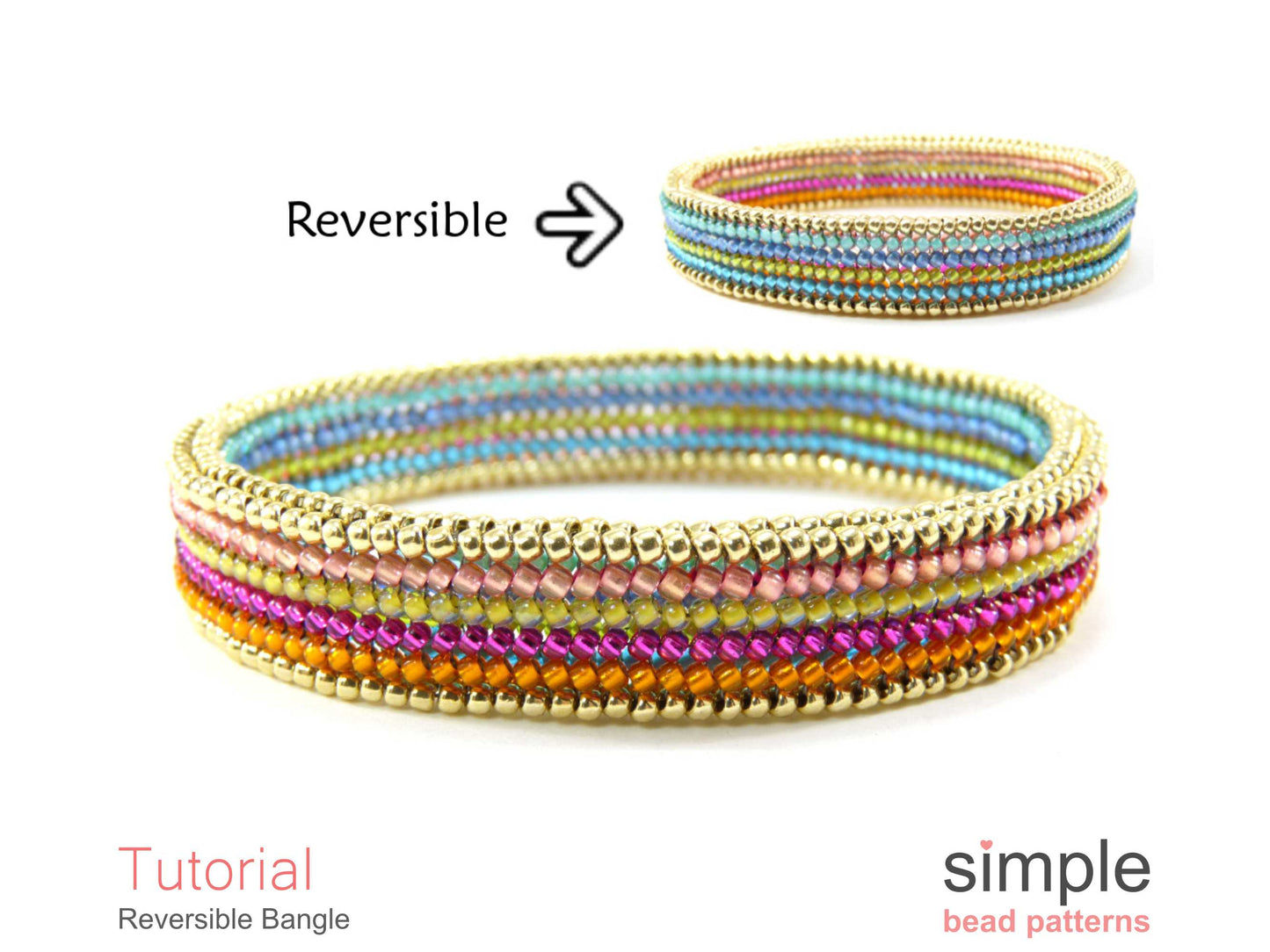 Reversible Bangle Bracelet Beading Pattern