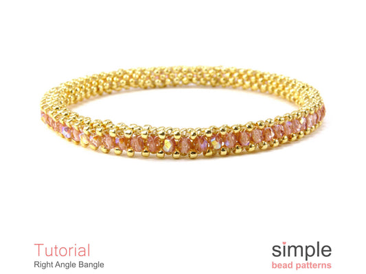 Right Angle Bangle Bracelet Beading Pattern
