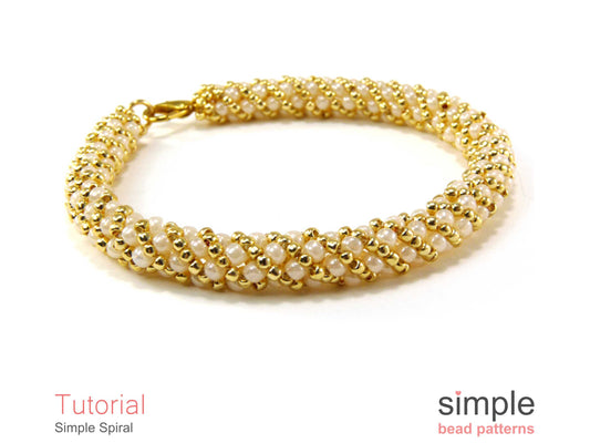 Simple Spiral Bracelet & Necklace Beading Pattern