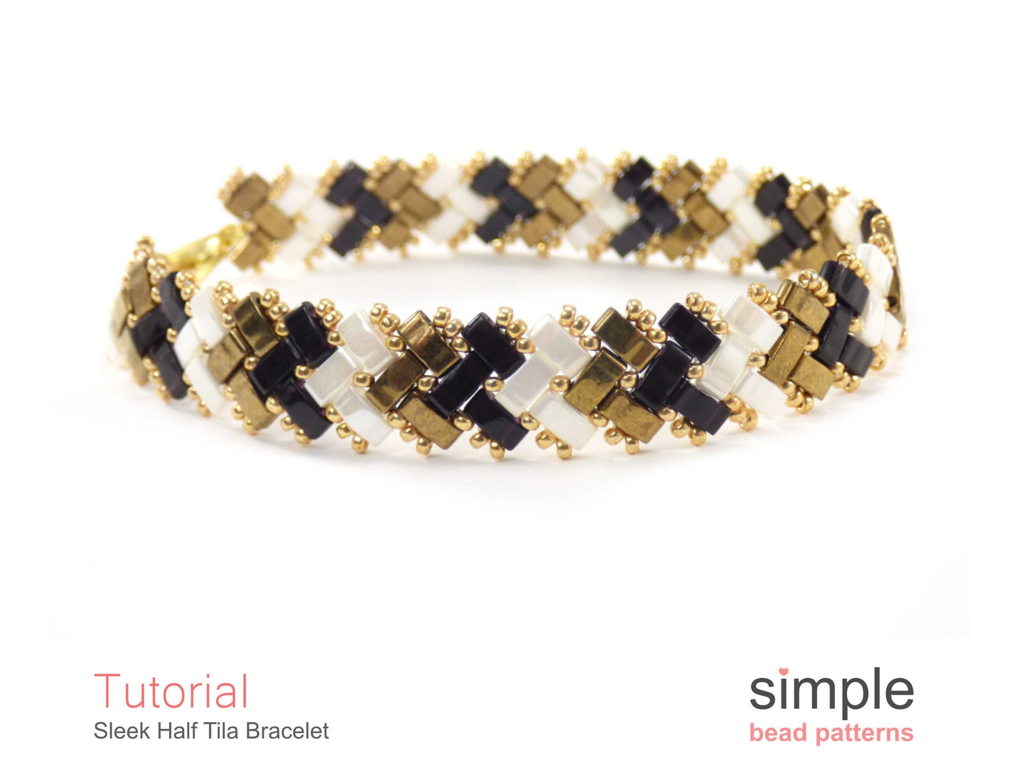 Sleek Half Tila Bracelet Beading Pattern