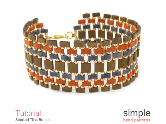 Stacked Tilas Bracelet Beading Pattern