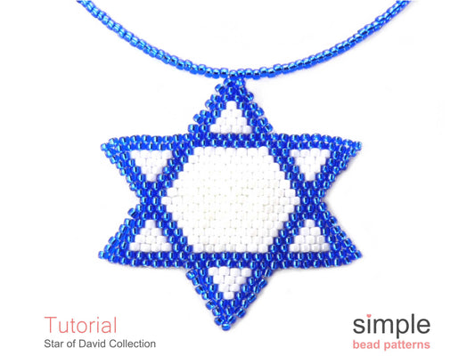 Star of David Necklace, Coaster, & Window Decor Beading Pattern