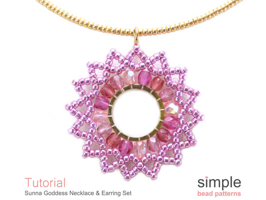 Sunna Goddess Earrings & Necklace Beading Pattern