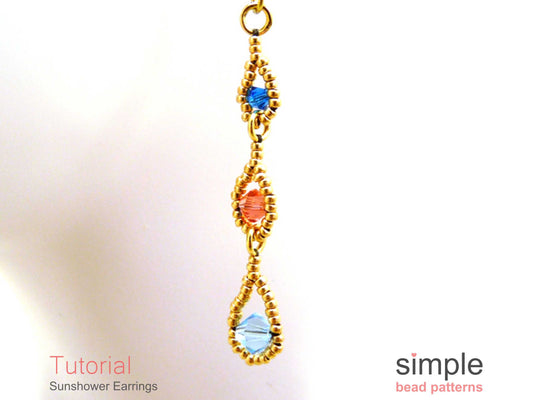 Sunshower Earrings Beading Pattern