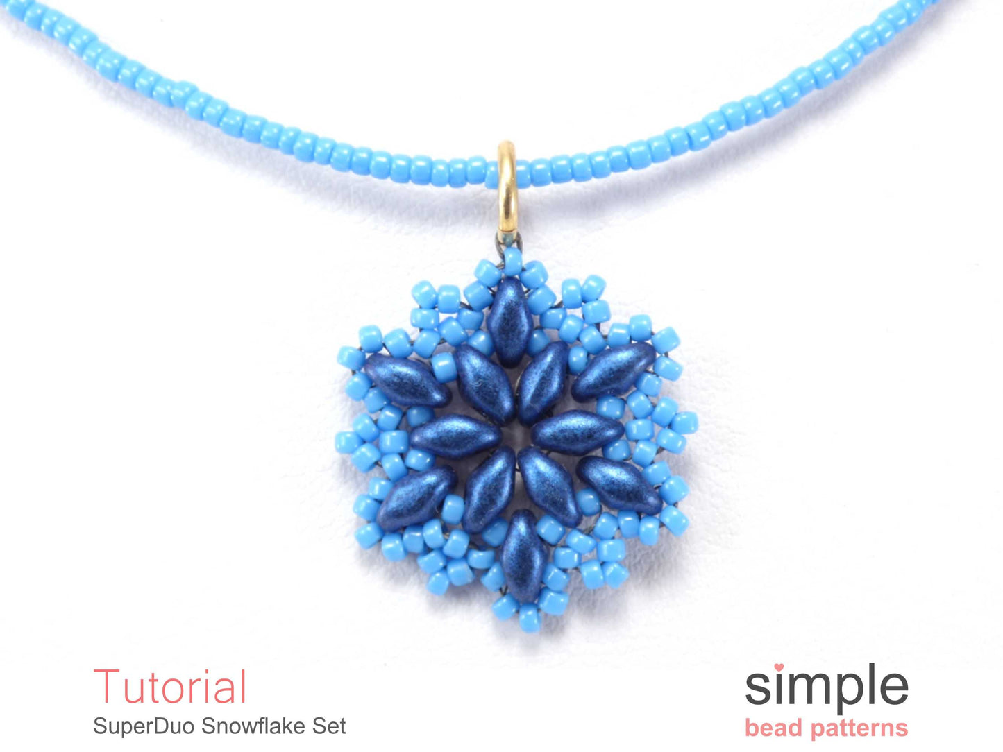 SuperDuo Snowflake Earrings & Necklace Beading Pattern