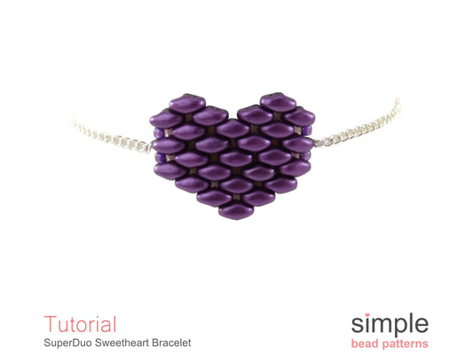 SuperDuo Sweetheart Bracelet Beading Pattern