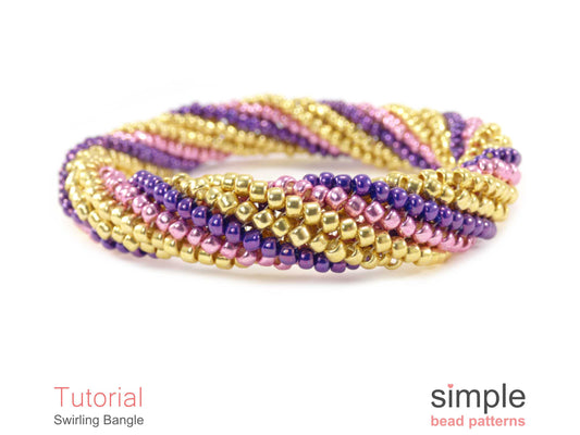 Swirling Bangle Bracelet Beading Pattern