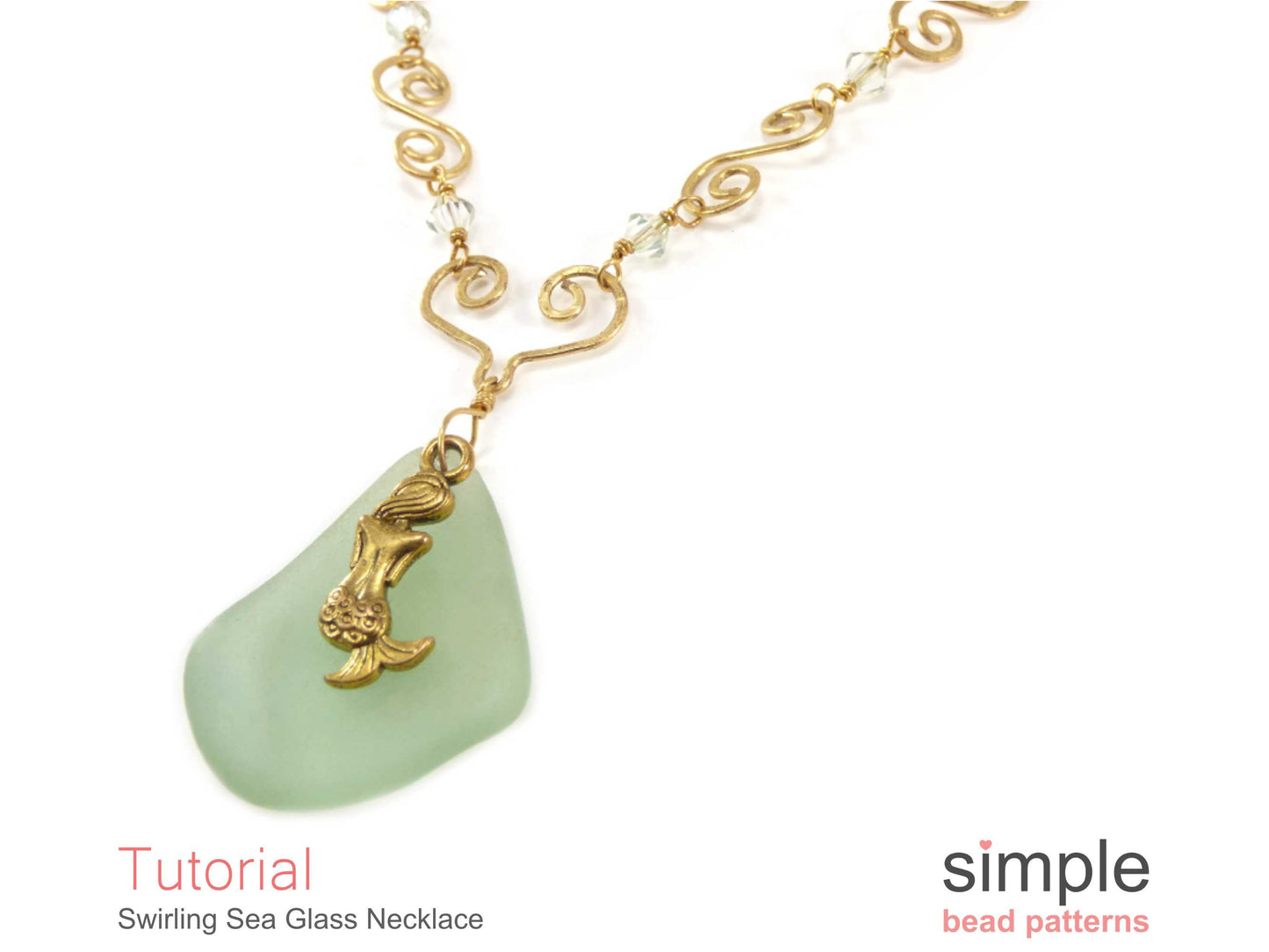 Swirling Sea Glass Necklace Tutorial