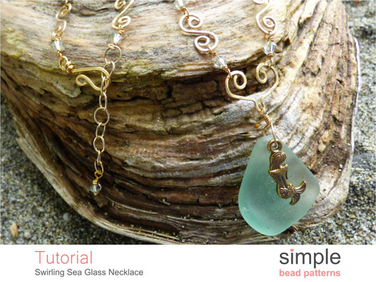 Swirling Sea Glass Necklace Tutorial