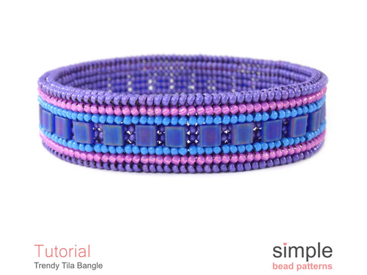 Trendy Tila Bangle Bracelet Beading Pattern
