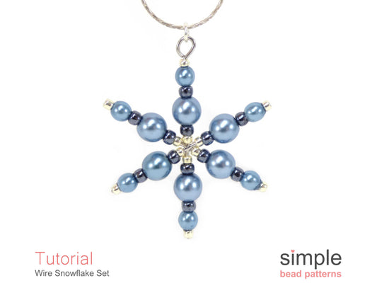 Wire Snowflake Earrings & Necklace Beading Pattern