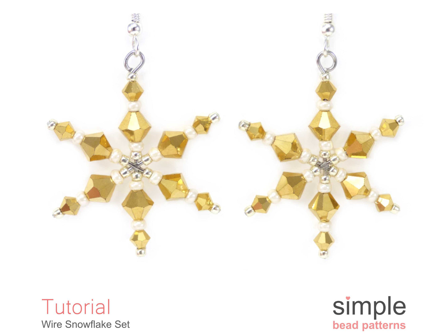 Wire Snowflake Earrings & Necklace Beading Pattern