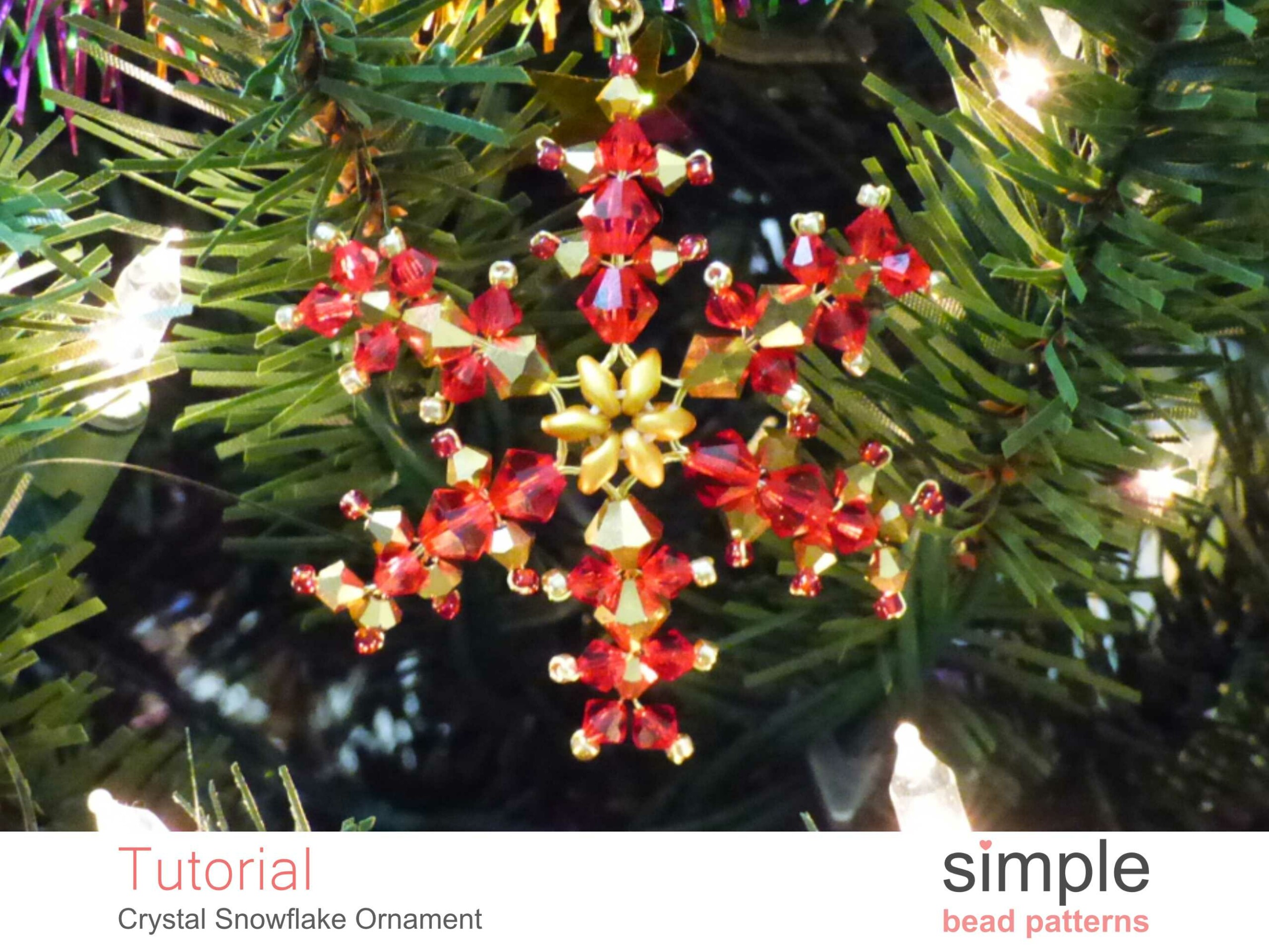 Diy Beaded Snowflake Ornaments Simple Bead Patterns